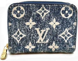 Louis Vuitton Monogram Blue Jacquard Denim Coin Purse/Coin Case (Pre-Owned)