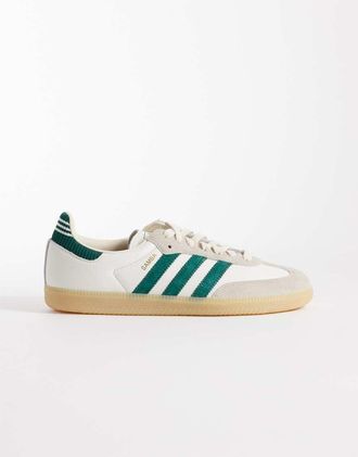 adidas Originals Samba OG - Sneakers bianche e verdi-Bianco