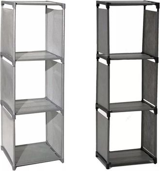 Trade Shop Trade Shop - Estante De 3 Compartimentos Multiusos Estantes De Estanter&iacute;a Modular Para Lavander&iacute;a Casa M&oacute;vil Ba&ntilde;o