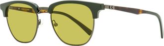 Ferragamo Ferragamo Mens Square Brow Line Sunglasses SF307S 302 Green /Havana 53mm