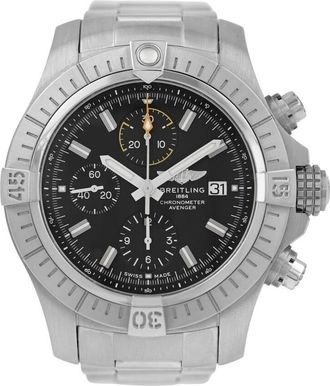 Breitling Pre-owned Breitling Avenger Chronograph Automatic Chronometer Black Dial Mens Watch A13317