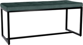 Clp Panca Barci con struttura nera verde Velluto