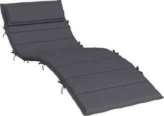 vidaXL Vidaxl - Coj&iacute;n De Tumbona De Tela Oxford Gris Antracita 180x60x4 Cm