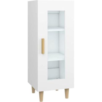 vidaXL Aparador Madera De Ingenier&iacute;a Blanco 34,5x34x90 Cm Vidaxl
