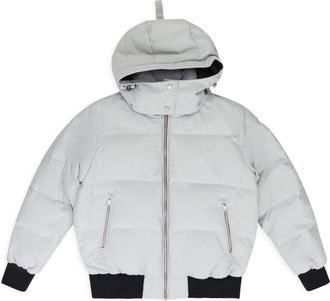 Moose Knuckles GREY CLOUD BOMBER SHEARLING PUFFER JACKET