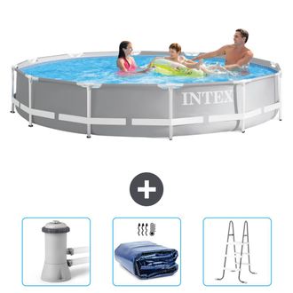 Intex Piscina Prism Frame Redonda - 366x76 Cm - 6-piezas Scb83