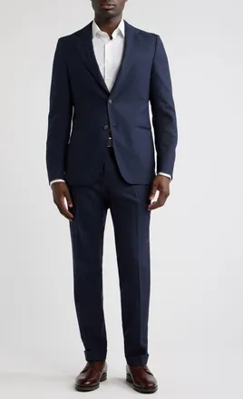 BOSS Huge Wool Suit in Dark Blue at Nordstrom, Size 36