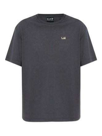 Emporio Armani T-shirt met logoplakkaat - Grijs