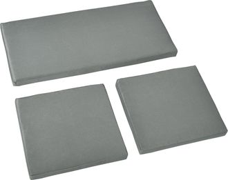 OUTSUNNY 3PCs Rattan Garden Seat Cushions Pads for Patio Furniture Dark Grey | TJ Hughes