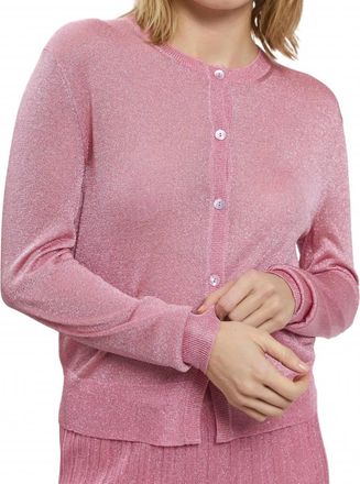 Maison Lurex Womens Gala Lurex Cardigan In Malabar Rose