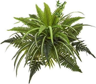 Nearly Natural 22-in Mixed Greens and Fern Artificial Bush Plant at Nordstrom