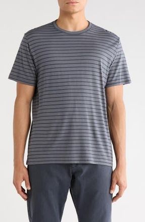 Rag & Bone Edmund Stripe Cotton Blend T-Shirt in Summer Blue at Nordstrom Rack, Size Xx-Large