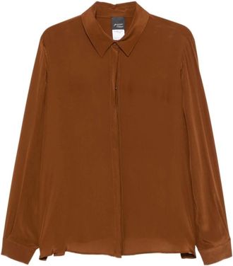 Marina Rinaldi Shirts - Dames - Overhemden - Bruin - 4XL - Overhemden