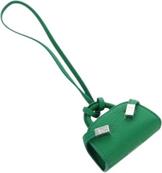 Ferragamo Pre-owned Wallets, female, Green, Size: ONE SIZE Pre-owned Leather Key-holder