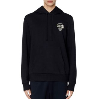 Diesel S-Ginn 0HAYT Mens Pullover Hoodie - Black - Size Large