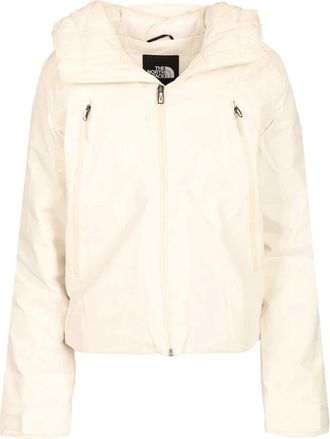 The North Face Mountain Range Down Hooded Jacket - Dames - Outdoorjassen - Wit - S - Polyester - Fitness