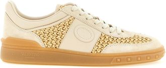 Valentino Garavani Beige Lace Up Sneakers
