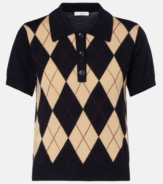 Frame Denim Argyle wool polo shirt