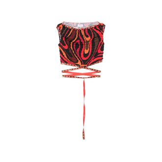 Pucci Marmo-print Wrap-around Top