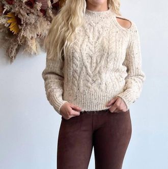 Astr Natalie Sweater In Beige