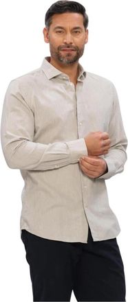 Profuomo Shirt Cutaway SF Classic - Heren - Casual Overhemden - Beige - 5XL - Katoen - Overhemden