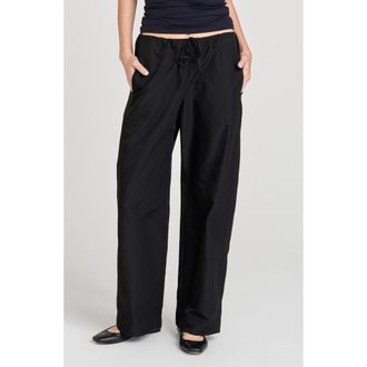 Wayf Elena Wide Leg Pants in Black at Nordstrom, Size X-Small