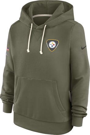 Nike Pittsburgh Steelers Salute to Service Sideline Nike Womens Dri-FIT NFL Pullover Hoodie in Brown | 03C32DHA2S-ACE