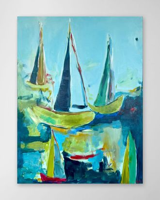 RFA Fine Art Come Sail Away Hand-Embellished Giclee by Kate Baldock