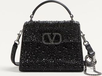 Valentino Garavani Mini Vsling Handbag With Sparkling Embroidery Wo