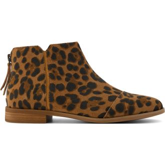 Toms Toms Rylie Suede Womens Leopard Boots - Tan - Size UK 5