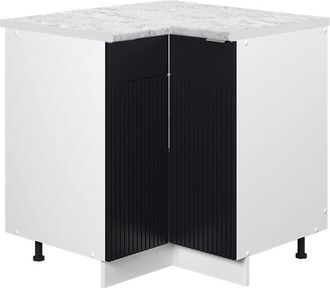 Vicco Armario De Esquina Fame-line, Rayas Negras, 80.5 Cm, Et M&aacute;rmol