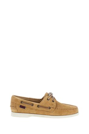 Sebago Beige Portland Flesh Out Suede Boat Shoes