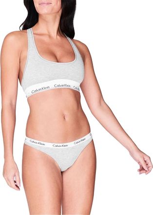Calvin Klein Dames/Dames Logo Katoenmix Bralette (Grijs)