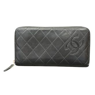 Chanel Pre-owned Wallets, female, Black, Size: ONE SIZE Pre-owned Vintage Long Wallet (bi-fold)