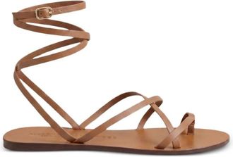 Maneb&igrave; Platte sandalen - Dames - Schoenen - Bruin - Maat: 36 EU