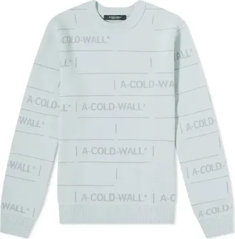 A-Cold-Wall* Chain Jacquard Knit Sweaters Ice Grey ACWMK031IC-GRY