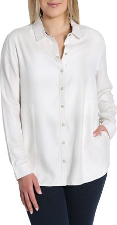 Jachs NY Womens Super Soft Feel Flannel Shirt, White Plaid, M