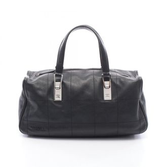 Chanel Black Leather Handbag Tote Bag (Pre-Owned)