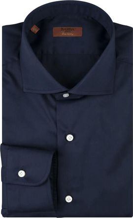 Barba Camicia in cotone a maniche lunghe - Blu