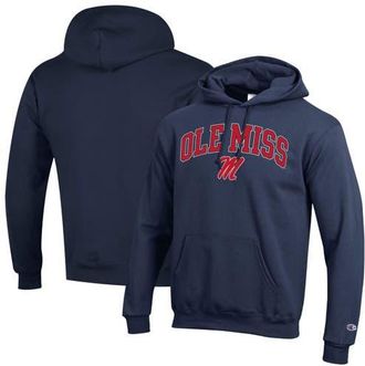 Champion Mens Champion Navy Ole Miss Rebels Arched Logo Fleece Pullover Hoodie at Nordstrom, Size Xx-Large