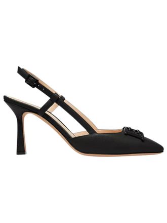 Bally Womens Eva High Heel Slingback Leather Pumps In Black