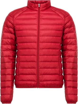 Jott Jott - Mat rode lichtgewicht gewatteerde jas - Heren - Jassen - Rood - Maat: S Polyamide