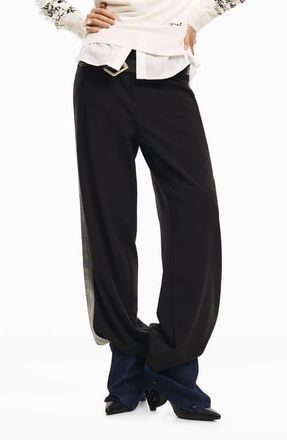 Desigual Wide Leg Pants in Black at Nordstrom, Size Medium