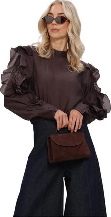 Copenhagen Muse Overhemden, Dames, Bruin, M, Cmmolly Blouse