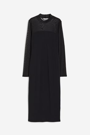 H&M Kleid mit Stehkragen - Schwarz