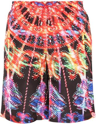 Dolce & Gabbana Costume Boxer Lungo Stampa Luminarie con Pochette - Heren - Korte broeken - Veelkleurig - Maat: 2XL