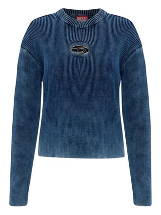 Diesel M-Anchor logo sweater - women - Organic Cotton - L - Blue