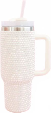 Rock Paper Scissors Stainless Steel Tumbler - 40Oz In White