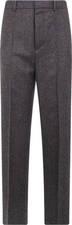 Maison Margiela Visgraat wollen pantalon - Heren - Nette broeken - Bruin - L - Wol - Broeken