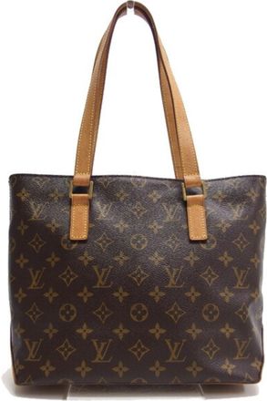 Louis Vuitton Brown Monogram Canvas Handbag Shoulder Bag Tote Bag (Pre-Owned)